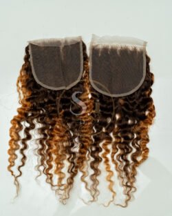 BURMESE CURL 5X5 CLOSURE- PIANO COLOUR P4/30- CHINESE HAIR