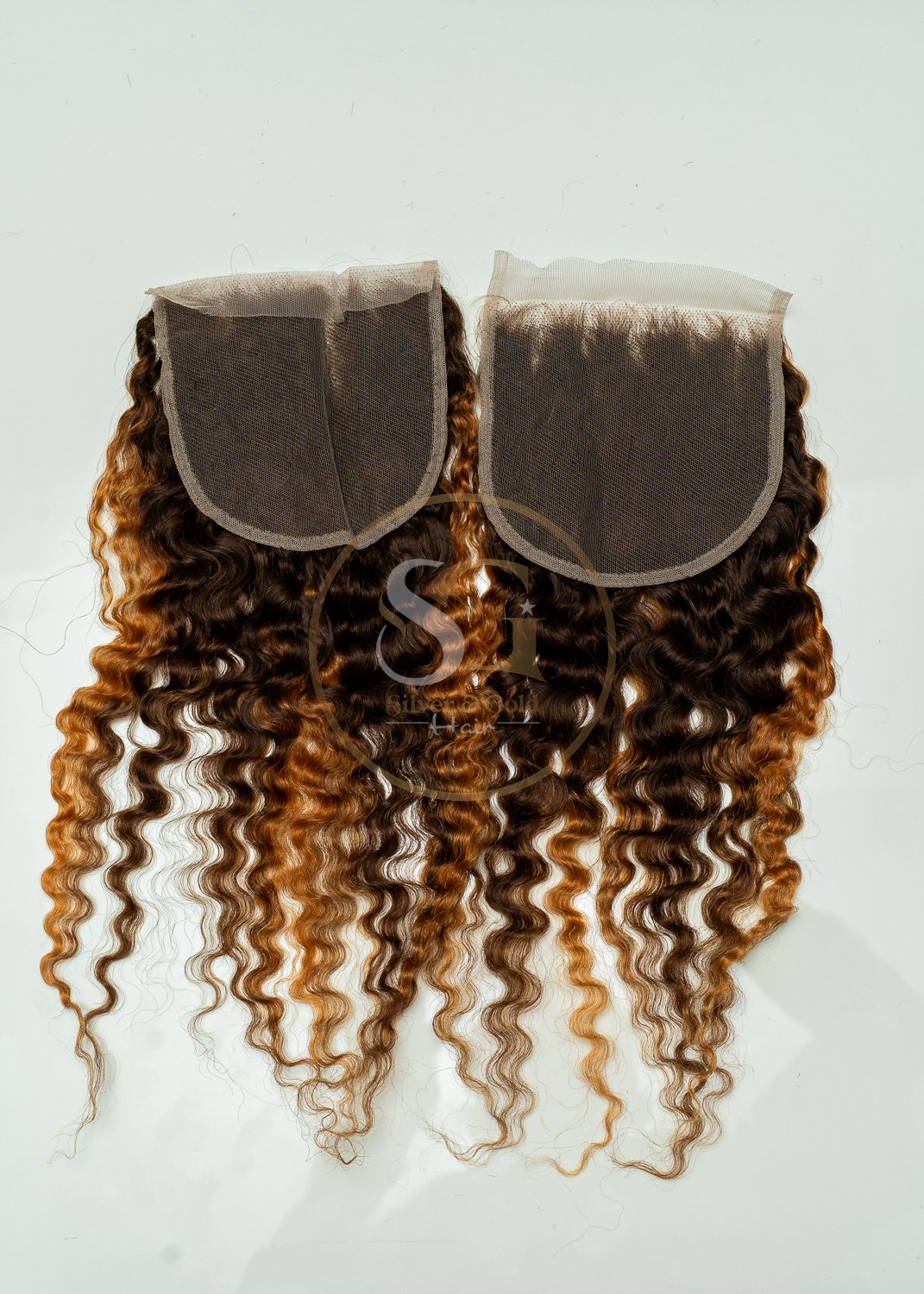 BURMESE CURL 5X5 CLOSURE- PIANO COLOUR P4/30- CHINESE HAIR