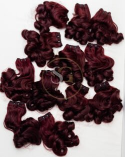 CHINESE- VIRGIN SDD GUCCY BOUNCY BURGUNDY COLOUR BUNDLES 100GRAMS