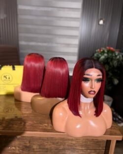 THE LUXE WIG- 12'' 2X4 RED COLOUR SDD VIETNAMESE BONE 200G UNIT