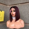 BURGUNDY COLOUR- VIETNAMESE SDD BONE STRAIGHT 2X6 CLOSURE WIG 200GRAMS