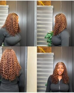 WIG PROTEINEOUS- 16'' CHINESE SDD PIXIE CURL 2X4 CLOSURE WIG 200GRAMS- CUSTOMISED WIG