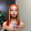 VIETNAMESE- 12'' (CAJUN COLOUR) SDD BONE STRAIGHT HIGHLIGHTED 5X5 CLOSURE WIG 200GRAMS