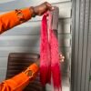 VIETNAMESE- RED COLOUR SDD BONE STRAIGHT 22'' 200GRAMS WITH CLOSURE