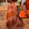 VIETNAMESE- SDD BONE STRAIGHT 12''/14'' 200GRAMS WITH 2X4 CLOSURE, LIGHT CHESTNUT COLOUR.