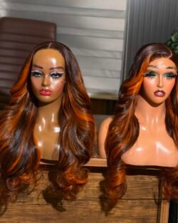 VIETNMESE HAIR- PIANO ORANGE WAVY 5X5 CLOSURE UNIT 300GRAMS.