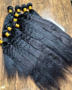 KINKY STRAIGHT 100% HUMAN HAIR- 100GRAMS