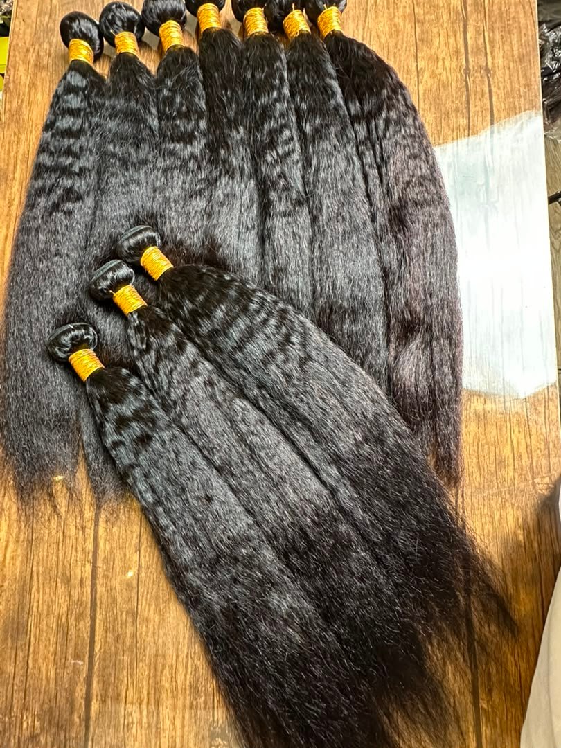 KINKY STRAIGHT 100% HUMAN HAIR- 100GRAMS - Image 6