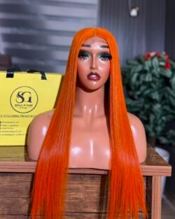 PREMIUM QUALITY- 22'' GINGER COLOUR 2X4 BONE STAIGHT WIG 200GRAMS