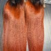 SDD VIETNAMESE- BONE STRAIGHT 5X5 CLOSURE WIG 200GRAMS (CAJUN COLOUR WITH DARK ROOT)
